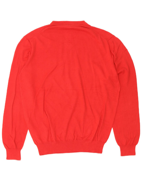 Trussardi Jersey Con Cuello De Pico Para Hombre Large Rojo Algodón