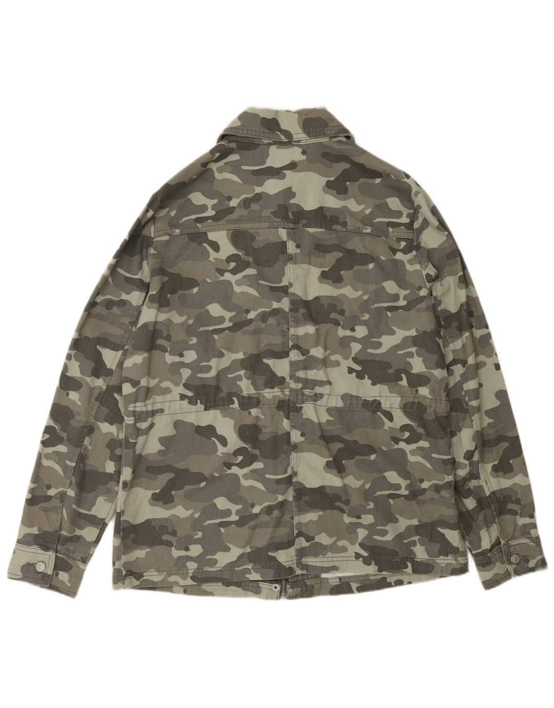 M&Co Chaqueta militar para mujer UK 40 Algodón de camuflaje verde medio
