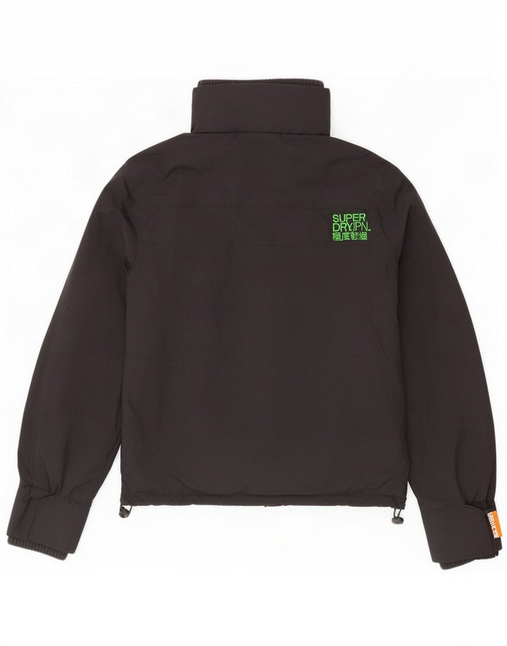 Superdry Chaqueta impermeable para hombre UK 40 Large Nylon negro