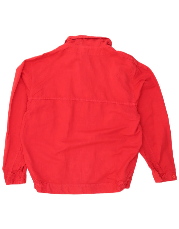 Vintage hombres bomber chaqueta Reino Unido 40 algodón rojo grande