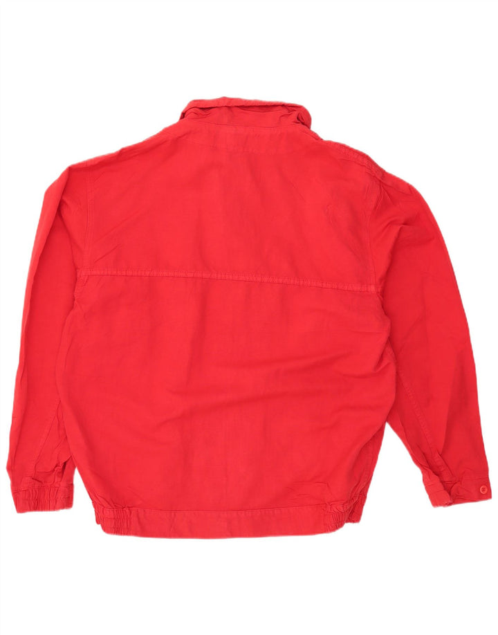 Vintage hombres bomber chaqueta Reino Unido 40 algodón rojo grande