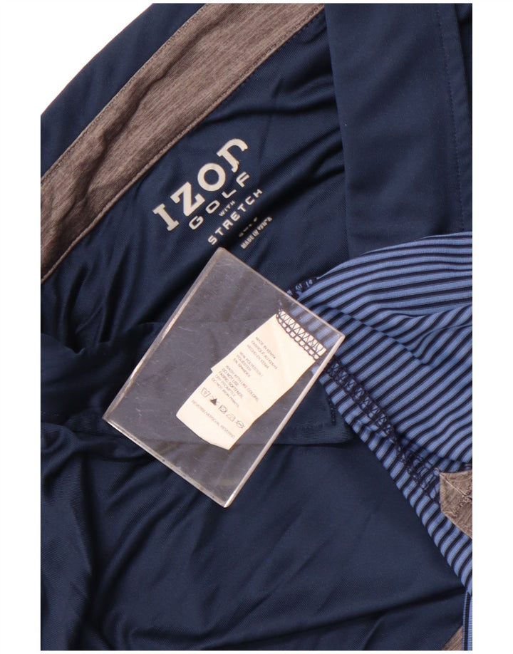 Izod Polo de golf para hombre 4XL Poliéster a rayas azul marino