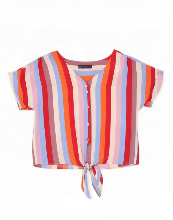 Marks & Spencer Blusa corta para mujer UK 10 Small Multicolor