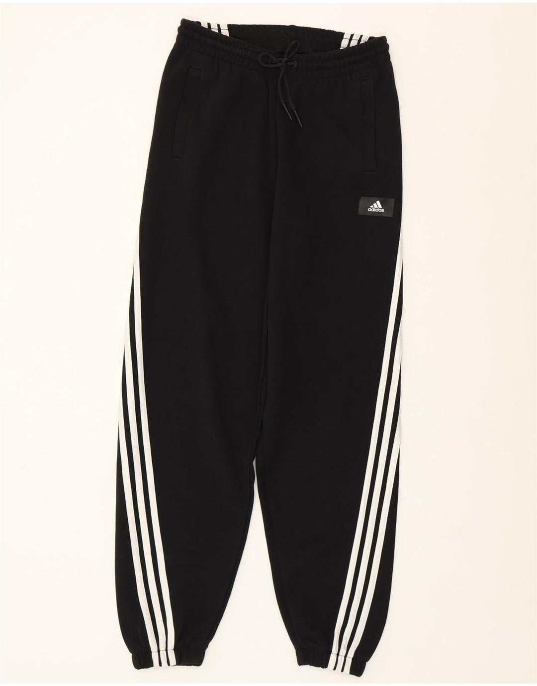 ADIDAS Pantalones de chándal para mujer Joggers UK 8/10 Small Black Cotton