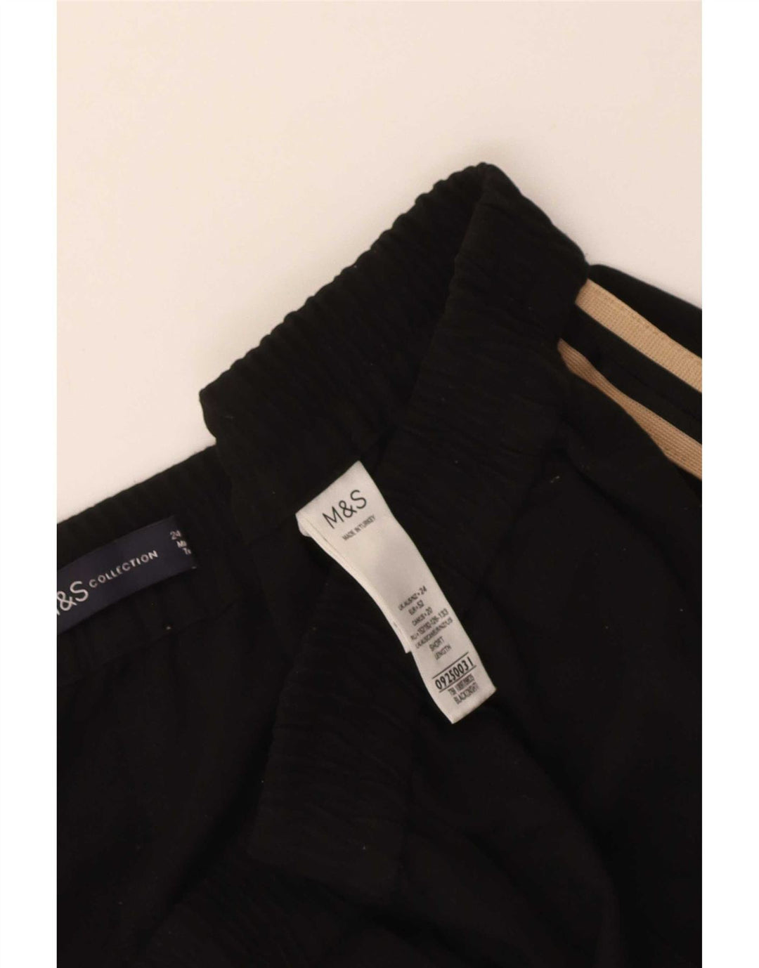 Marks & Spencer Pantalones de chándal cortos para mujer UK 24 4XL Poliéster negro
