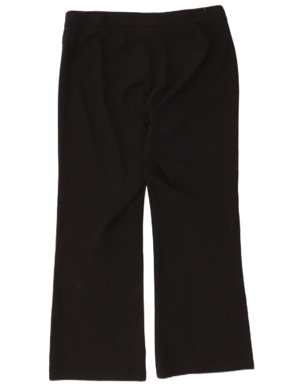 Marks & Spencer Pantalones casuales de pierna ancha para mujer UK 44 Large W34 L27 Negro