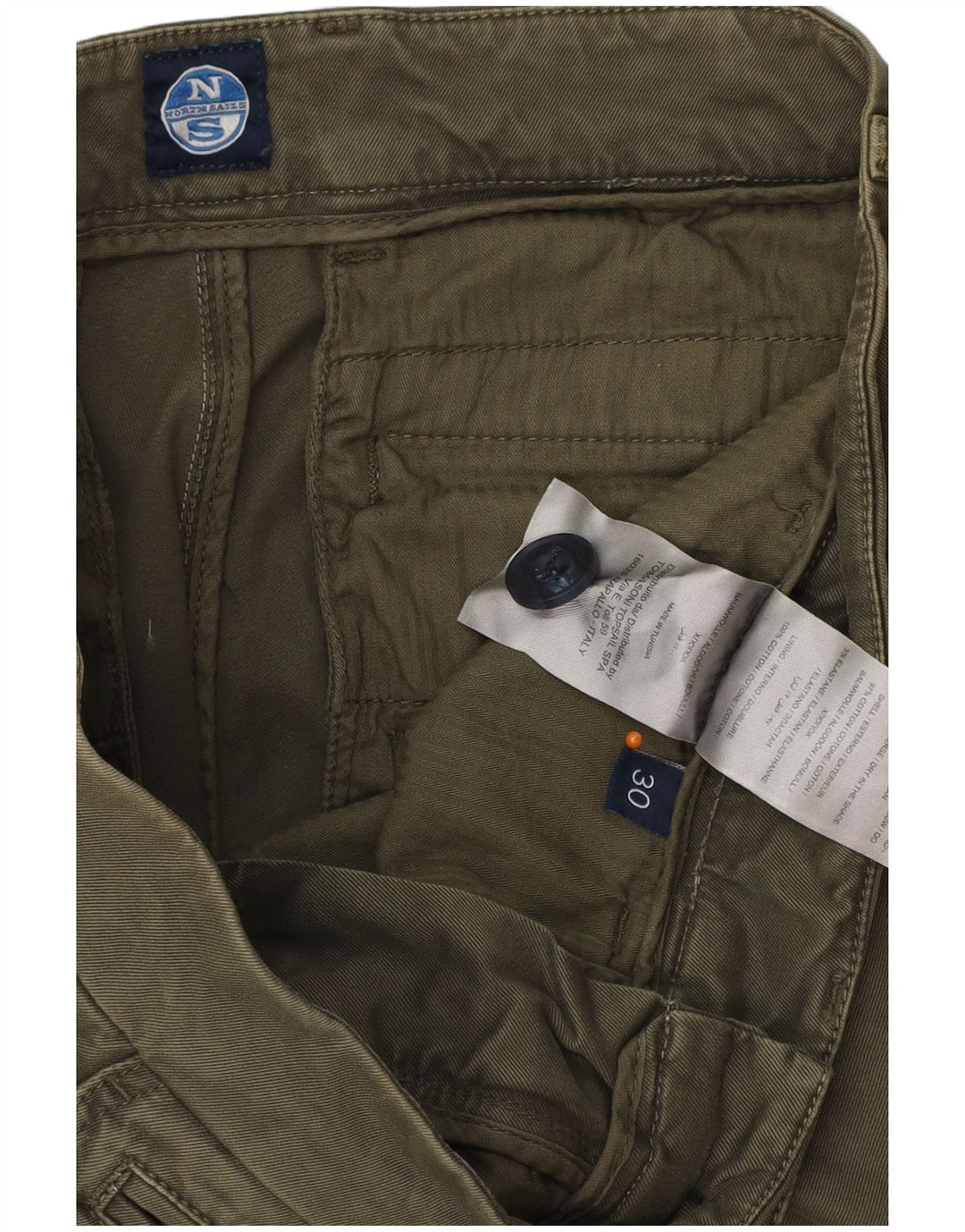 NORTH SAILS Pantalón chino recto para hombre W30 L32 Algodón verde
