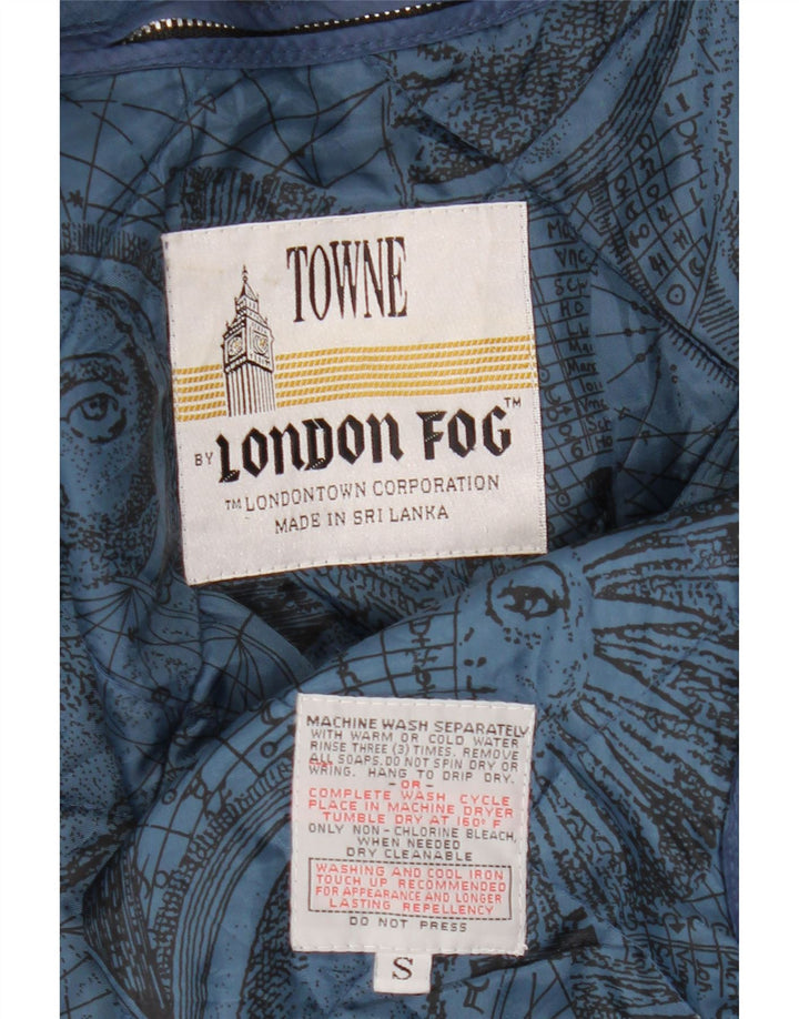 LONDON FOG Chaqueta cortavientos extragrande para mujer UK 10 Small Azul marino
