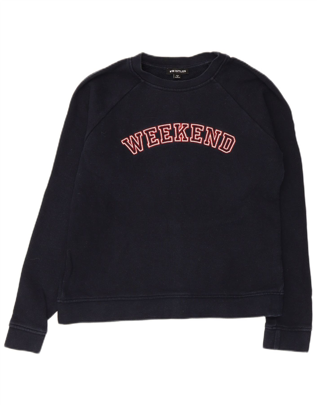 WHISTLE Sudadera con gráfico de fin de semana para mujer UK 10 Small Azul marino