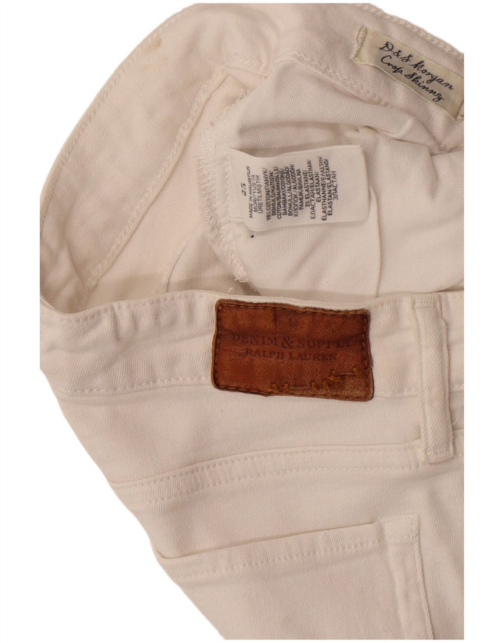 Ralph Lauren - Vaqueros ajustados para mujer W25 L25 algodón blanco