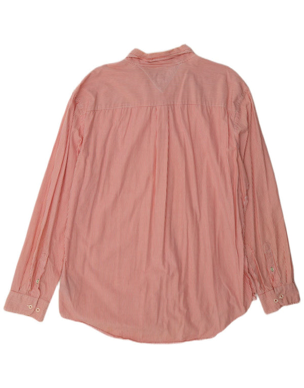 Tommy Hilfiger Camisa de ajuste personalizado para hombre 2XL Algodón a rayas rosa
