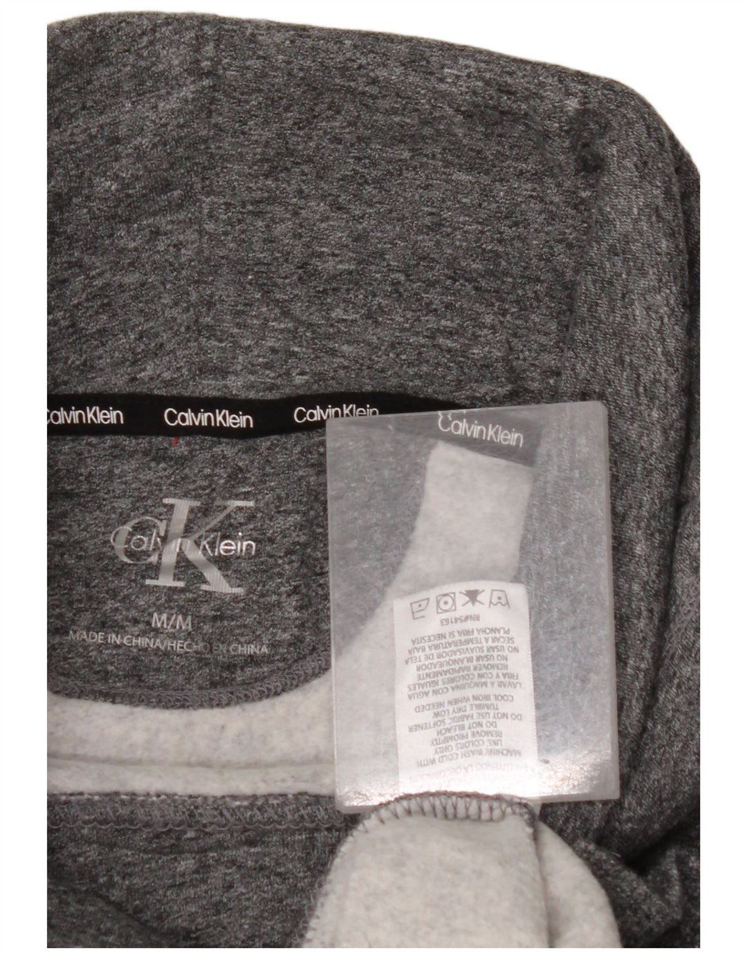 CALVIN KLEIN Sudadera con gráfico extragrande para mujer UK 44 Gris medio