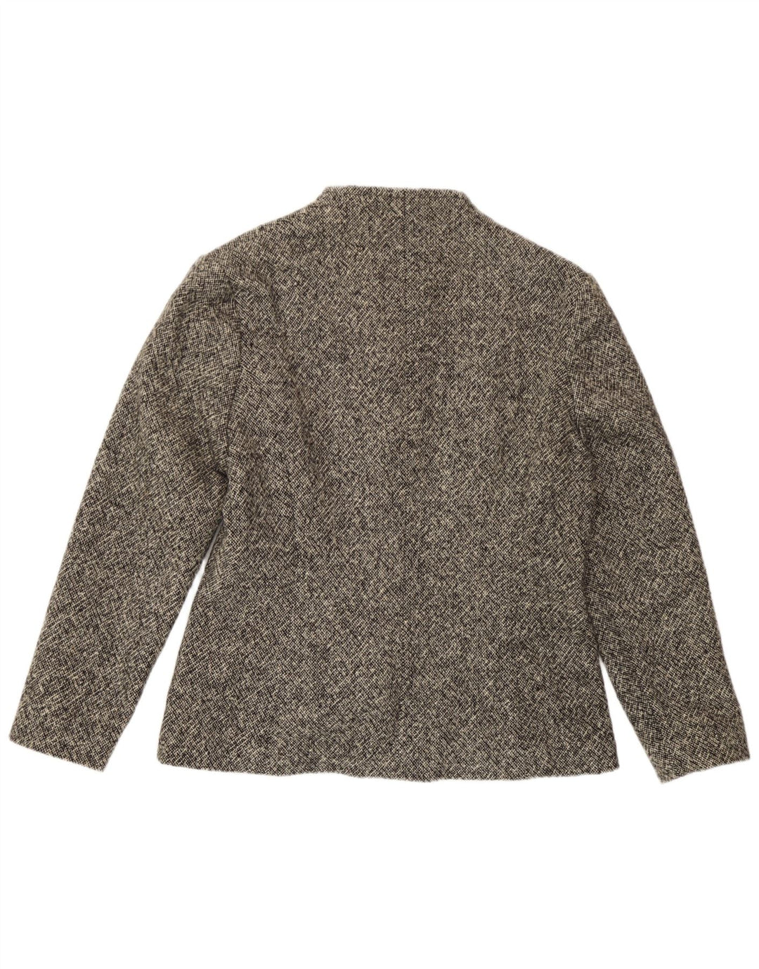 Vintage mujer 3 botones Blazer chaqueta Reino Unido 12 gris medio moteado
