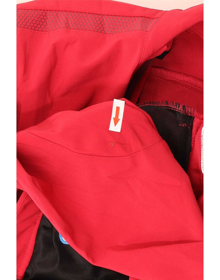 Brugi Mujer Chándal Top Chaqueta UK 40 Grande Rojo Poliéster Deportes