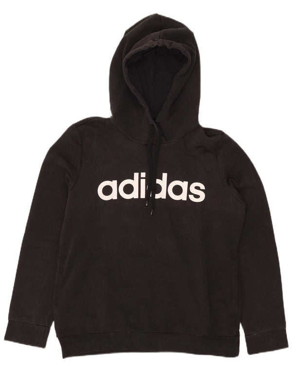 Adidas - Sudadera con capucha para mujer, talla grande, color negro, algodón