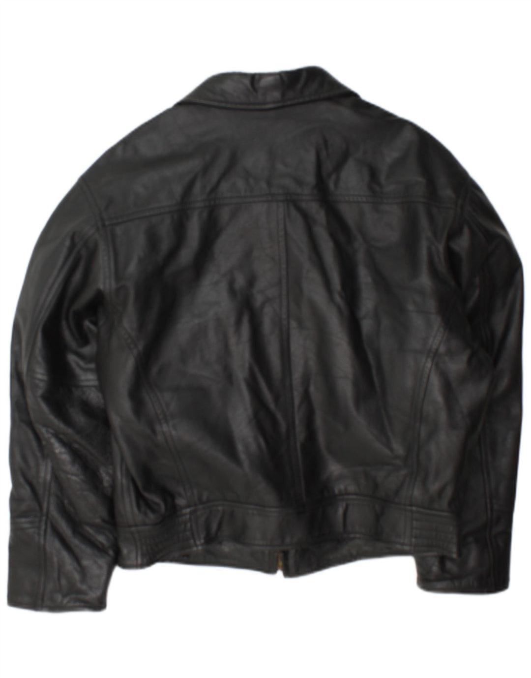 Jeanseria Del Corso Chaqueta de cuero para hombre UK 36 Small Black