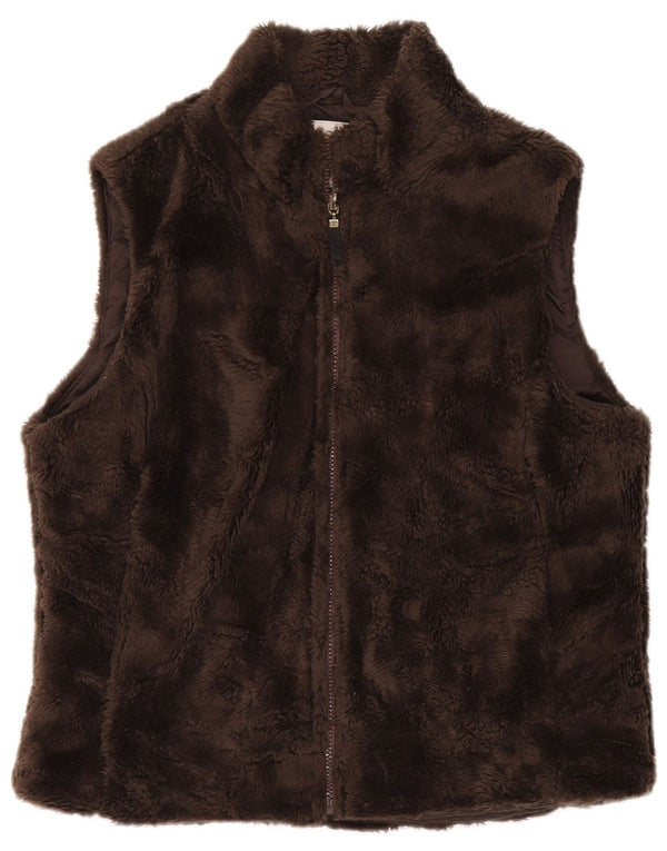 Tom Tailor Chaleco Sherpa para Mujer ES 40 XL Marrón Poliacrílico