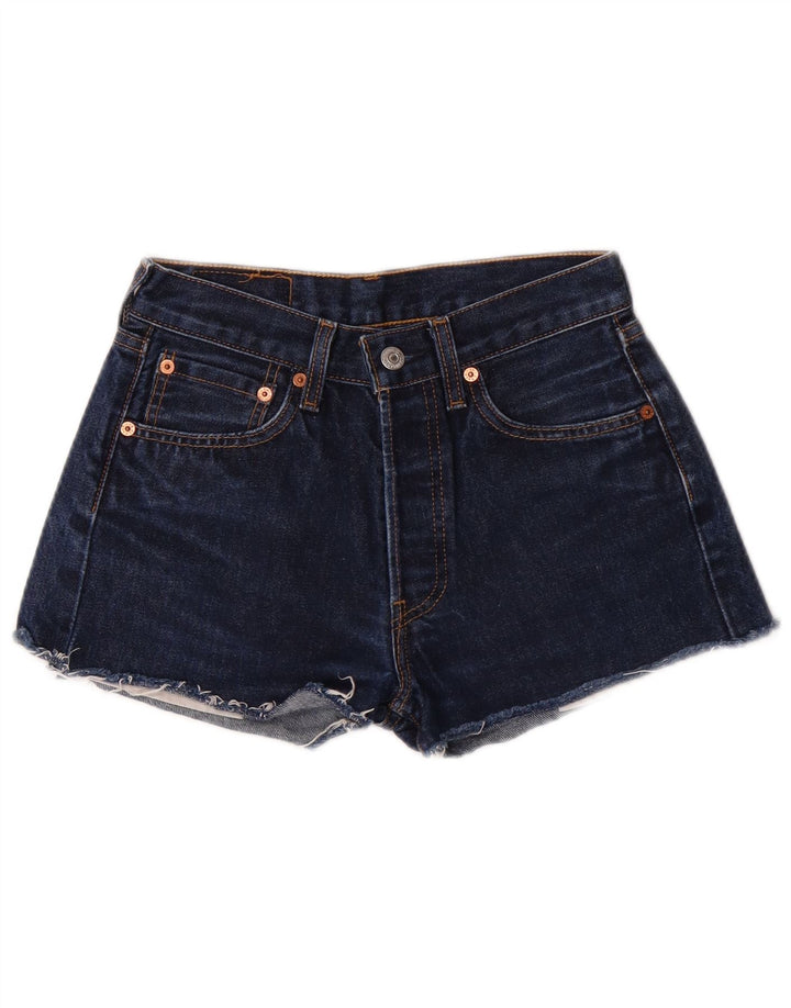 Levi's Mujer 501 Shorts Vaqueros W28 Azul Medio Algodón Clásico