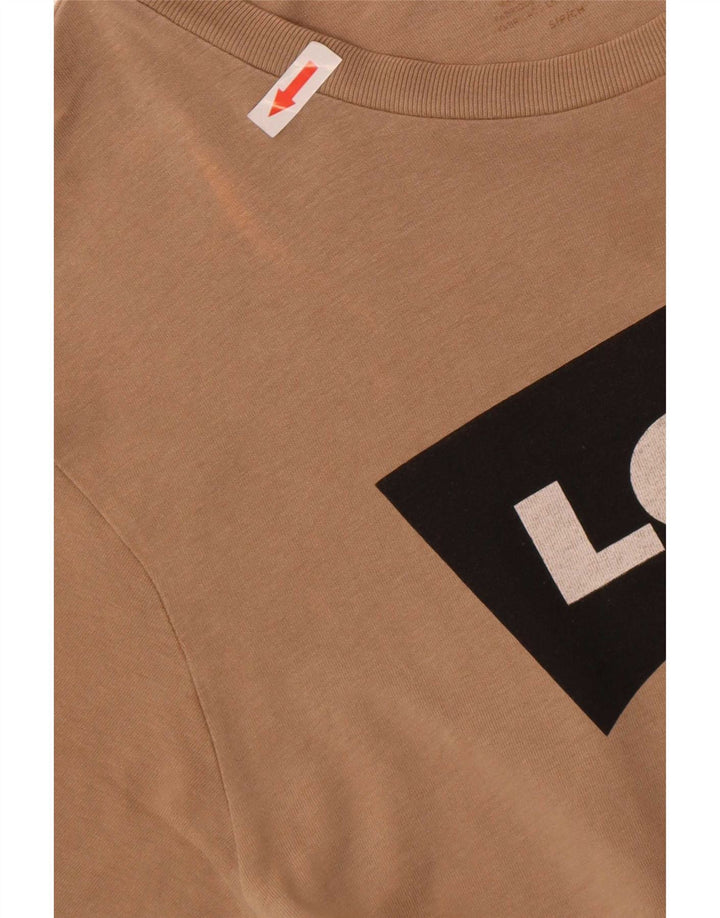 Levi's Camiseta gráfica para hombre Top Small Brown Cotton