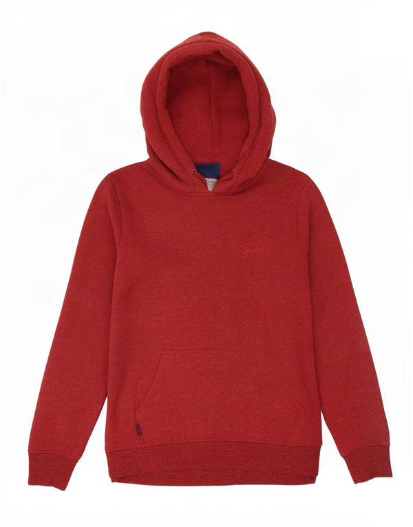 Superdry Jersey con capucha para mujer Reino Unido 42 Algodón burdeos mediano