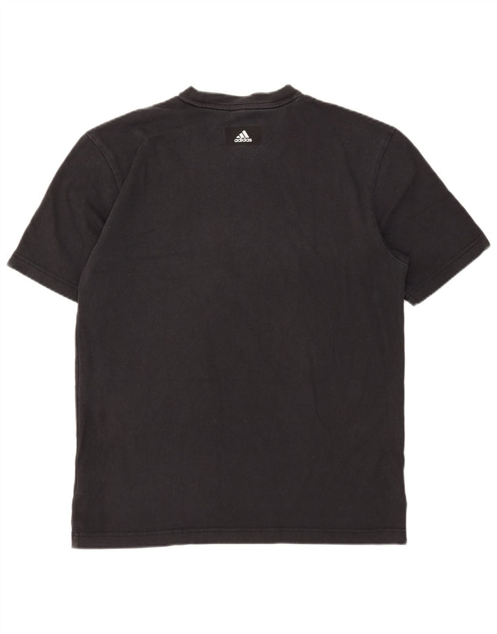Adidas - Camiseta gráfica para hombre, talla mediana, algodón negro