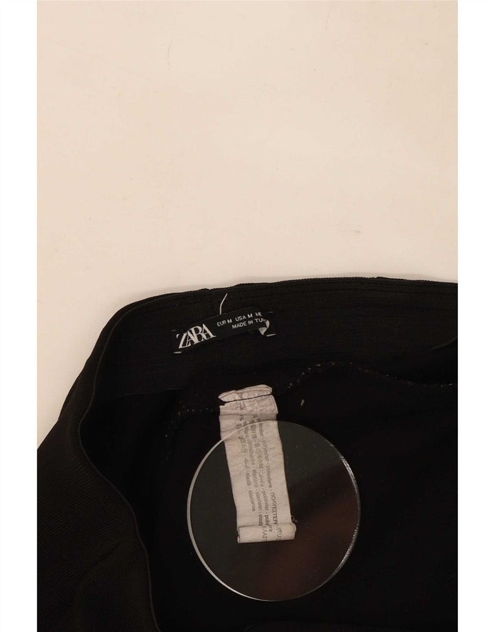Zara Mujer Pantalón Chándal UK 42 Mediano Negro Poliéster