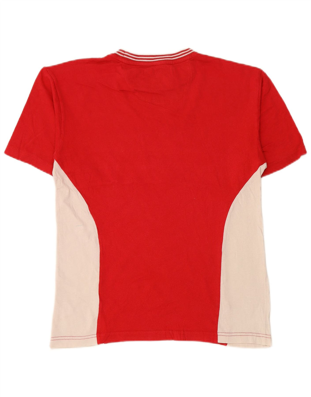 FILA Hombre Camiseta Gráfica Top Small Rojo Colorblock Algodón