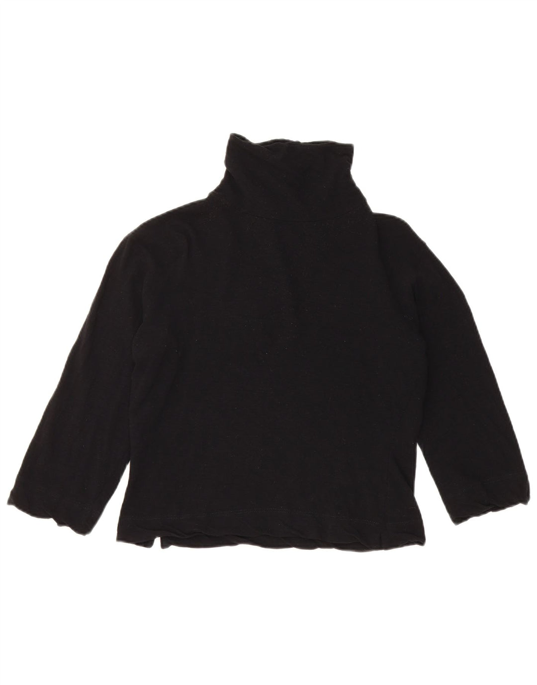 PINKO Suéter corto con cuello de tortuga y manga 3/4 para mujer UK 44 Mediano Negro