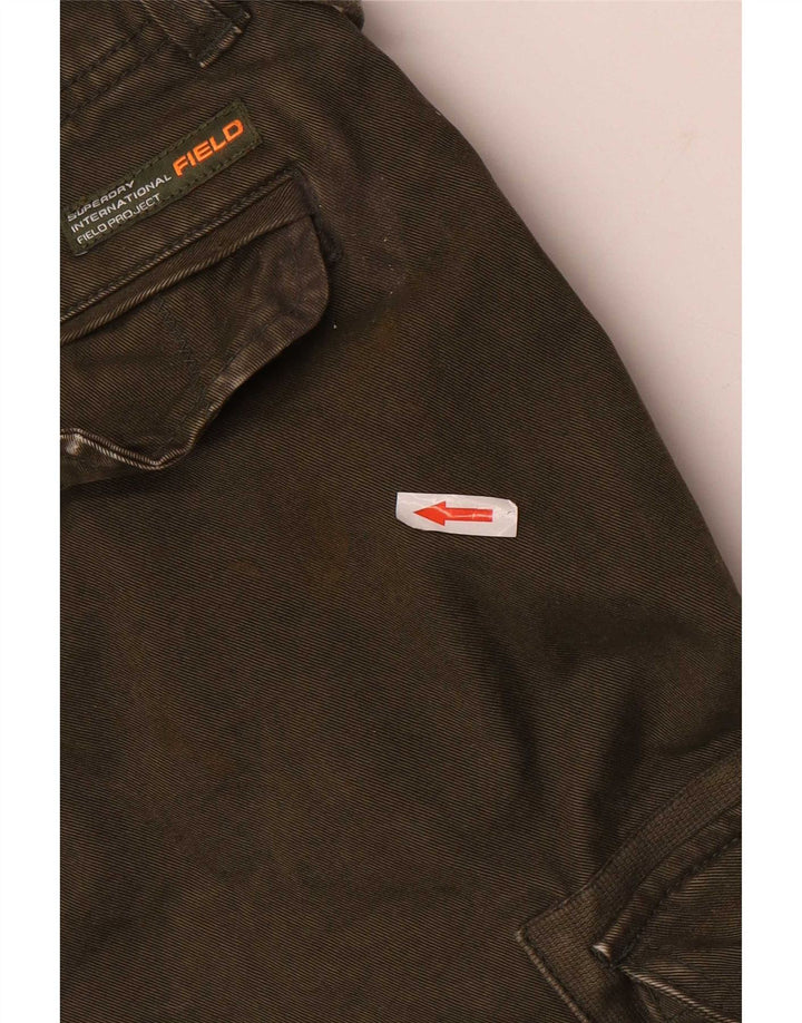 Superdry Shorts Cargo Para Hombre W32 Algodón Caqui Medio