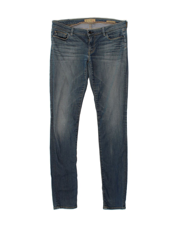 GUESS Vaqueros pitillo de cintura baja para mujer W34 L33 Algodón azul