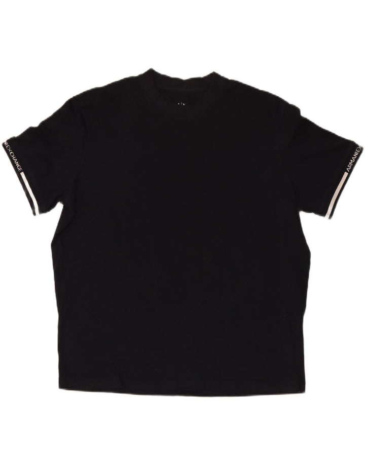 ARMANI EXCHANGE Mens T-Shirt Top Large Black Cotton Vintage Armani Exchange and Second-Hand Armani Exchange from Messina Hembry 
