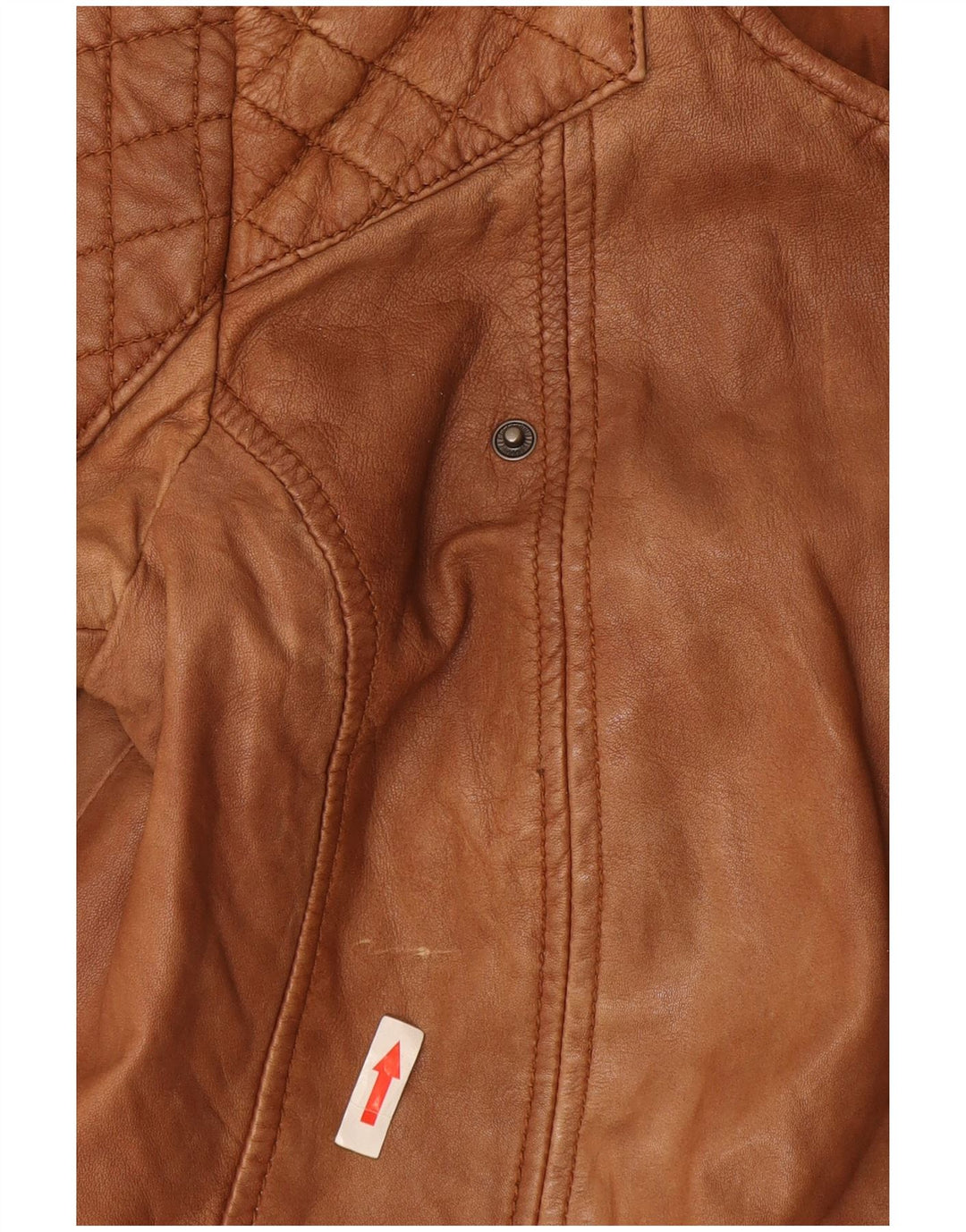 Esprit Chaqueta de cuero para mujer UK 10 Small Cuero marrón