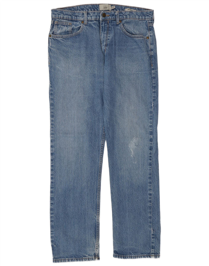 Marks & Spencer Vaqueros rectos regulares para hombre W34 L31 Algodón azul