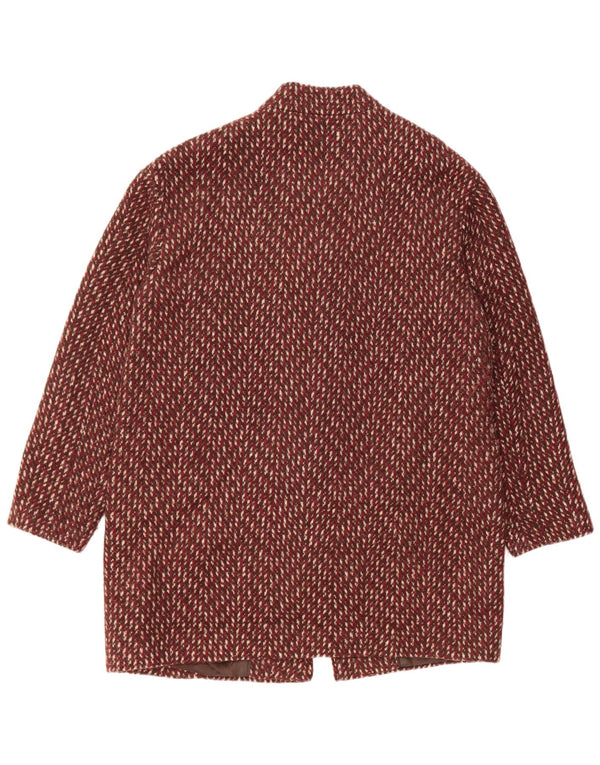 Marks & Spencer Abrigo para mujer Reino Unido 44 Grande Poliéster Chevron rojo