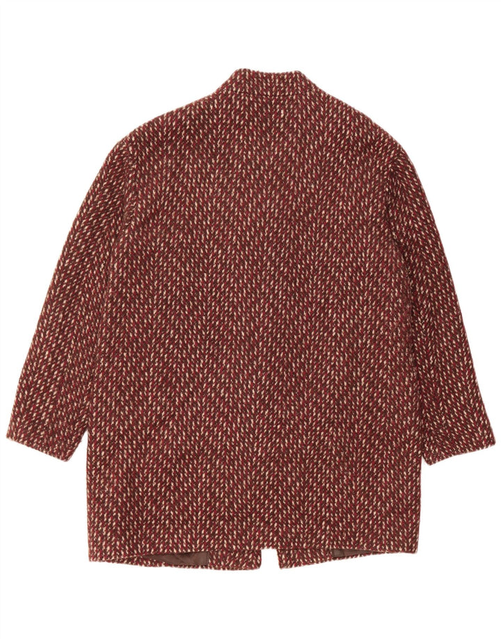 Marks & Spencer Abrigo para mujer Reino Unido 44 Grande Poliéster Chevron rojo