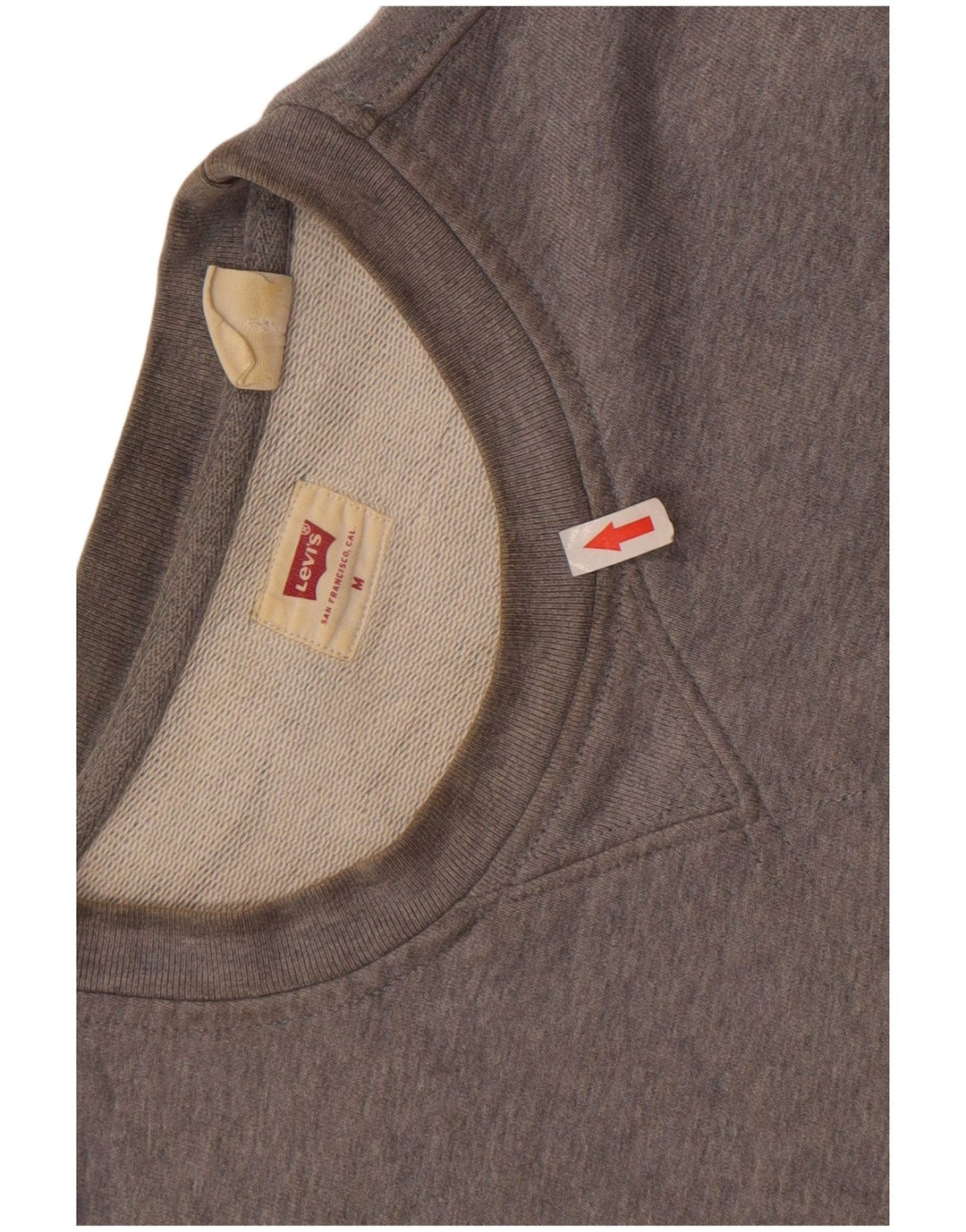 Levi's Hombre Sudadera Jumper Algodón Gris Medio