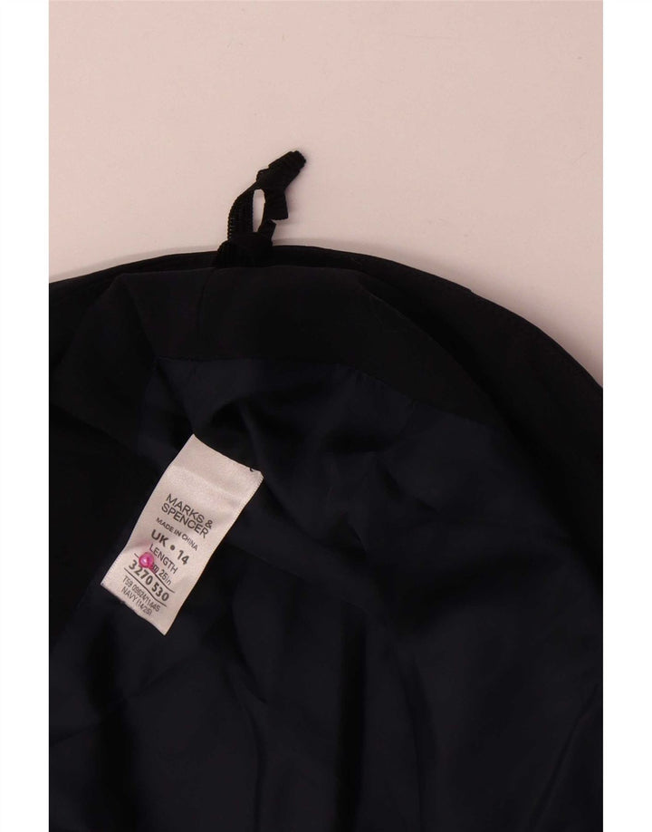Marks & Spencer Falda lápiz para mujer Reino Unido 44 Grande W34 Poliéster azul marino