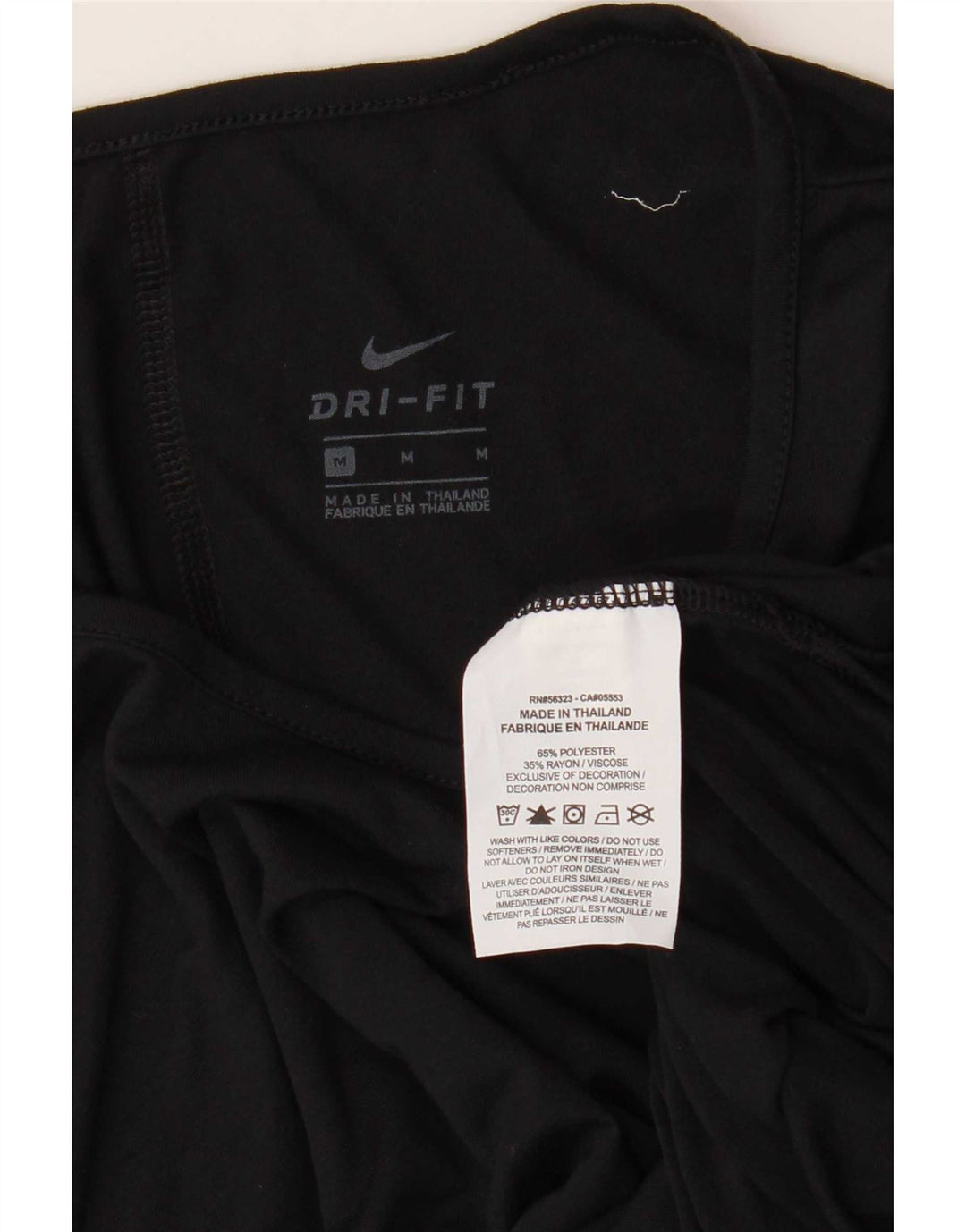 Nike Dri Fit - Camiseta extragrande para mujer, talla M, poliéster negro