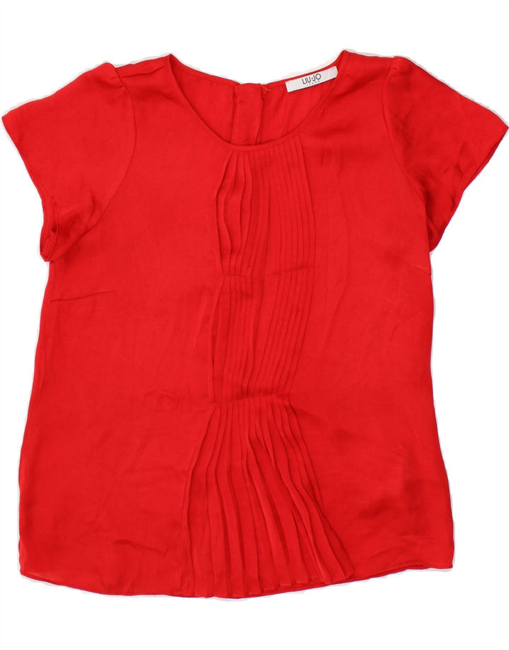 LIU JO Womens Blouse Top IT 40 Small Red Polyester Vintage Liu Jo and Second-Hand Liu Jo from Messina Hembry 