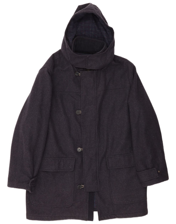 Marina Yachting Parka con capucha para hombre IT 52 XL Lana azul marino
