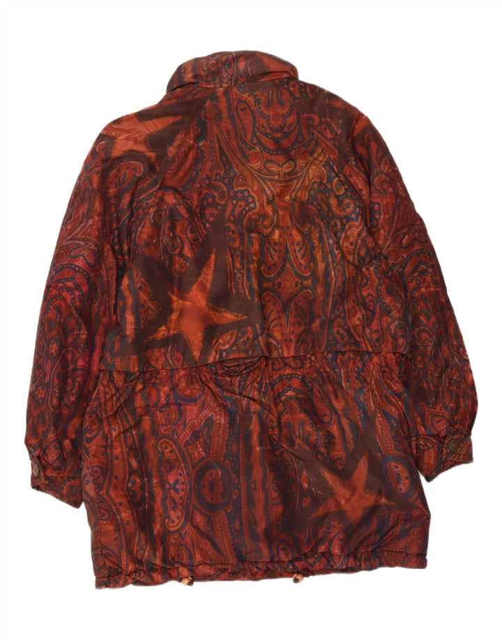 VINTAGE Womens Windbreaker Coat UK 18 XL Red Paisley Polyester