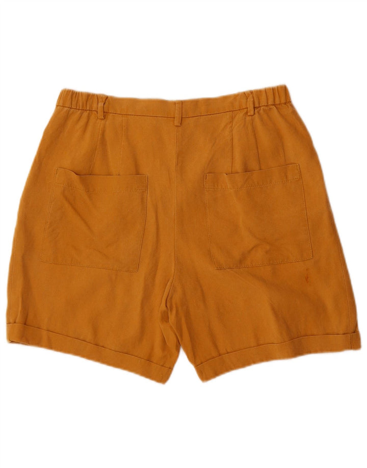 Zara Mujer Pantalones Cortos Chinos Plisados Pequeño W26 Marrón