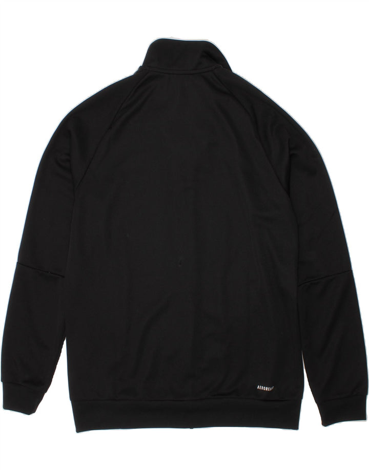 ADIDAS Boys Aeroready Tracksuit Top Jacket 13-14 Years Black Polyester Vintage Adidas and Second-Hand Adidas from Messina Hembry 