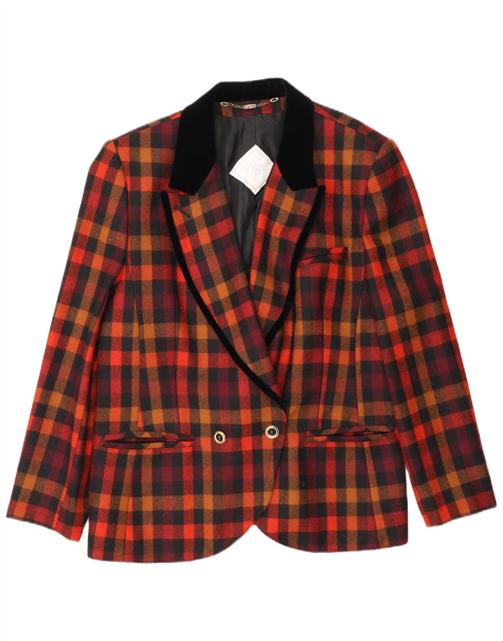 CLASSIC Chaqueta tipo blazer para mujer UK 46 Large Multicolor Gingham
