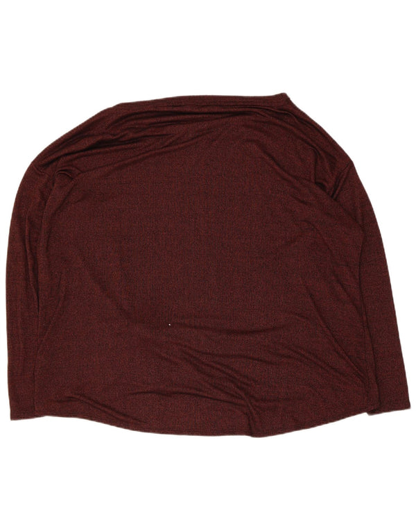 Marks & Spencer Top para mujer de manga larga UK 24 4XL Viscosa burdeos