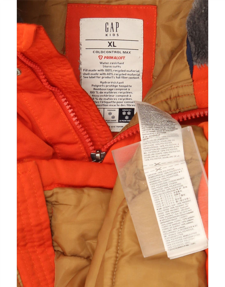 GAP Parka con capucha para niños 11-12 años XL Naranja Poliéster