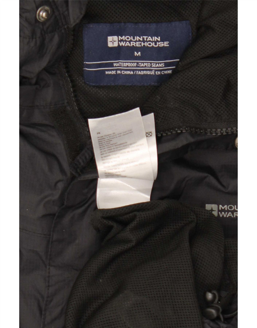 Chaqueta impermeable con capucha para hombre Mountain Warehouse UK 38 Medium Black Nylon