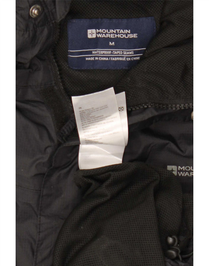 Chaqueta impermeable con capucha para hombre Mountain Warehouse UK 38 Medium Black Nylon