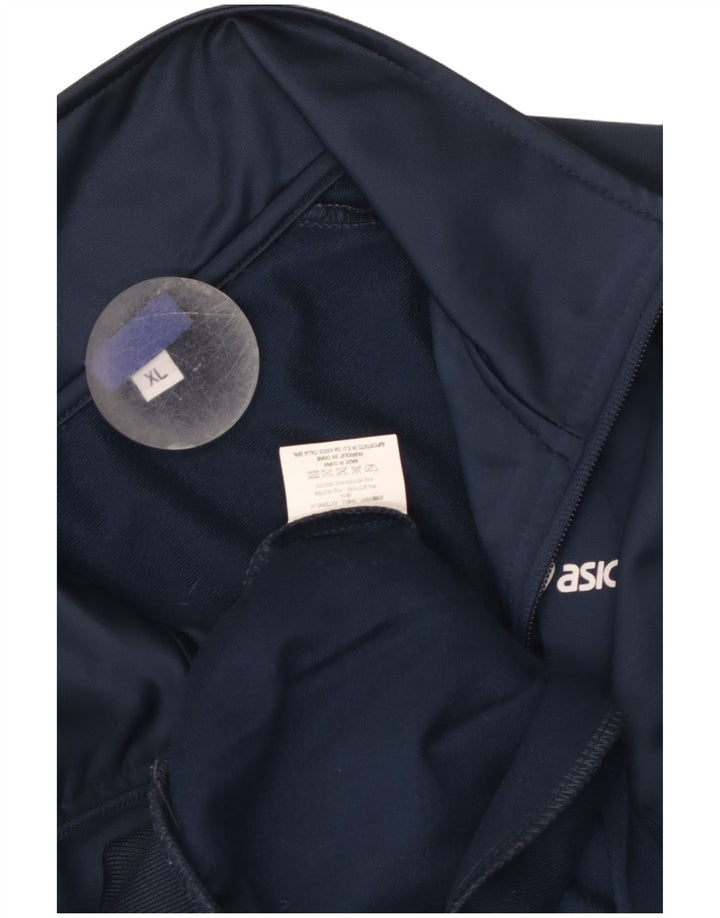 Asics - Chaqueta de chándal para mujer, talla 40, XL, poliéster, color azul marino
