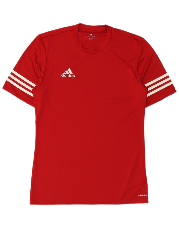 ADIDAS Camiseta Climalite para hombre Top Small Red Poliéster